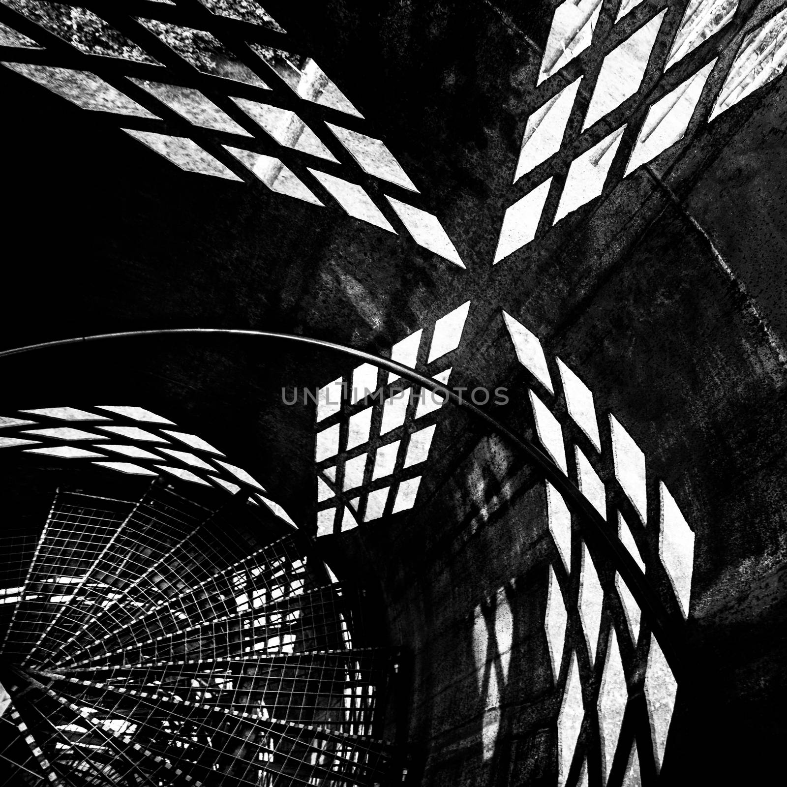 dark black and white geometric background