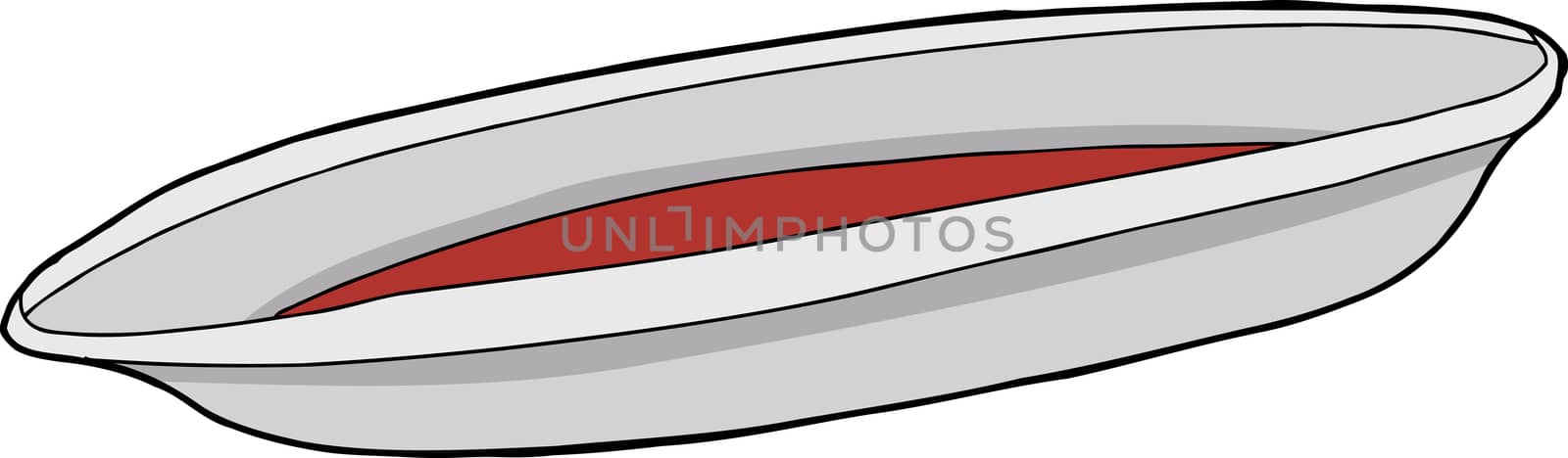Chrome single cartoon plate over isolated background