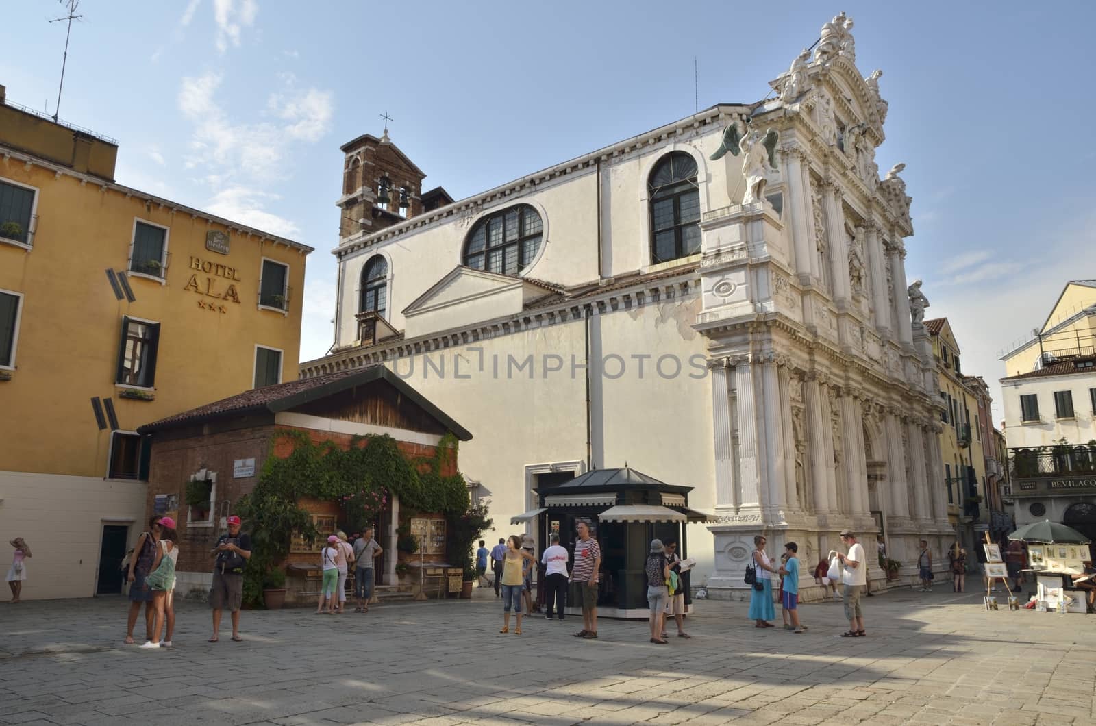 The church of St. Mary of the Lily , is more commonly known as Santa Maria Zobenigo after the Jubanico family who founded it in the 9th century. The edifice is situated on the Campo Santa Maria Zobenigo, west of the Piazza San Marco, Venice, Italy.
