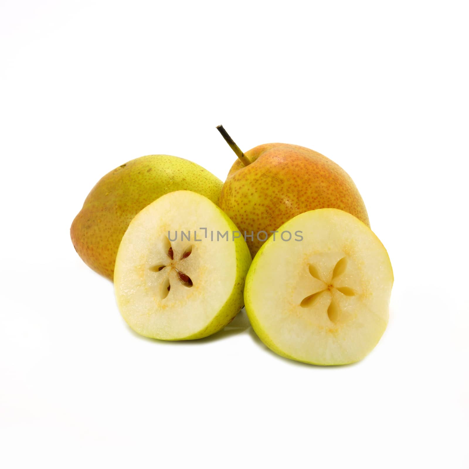 Chinese pear on white background