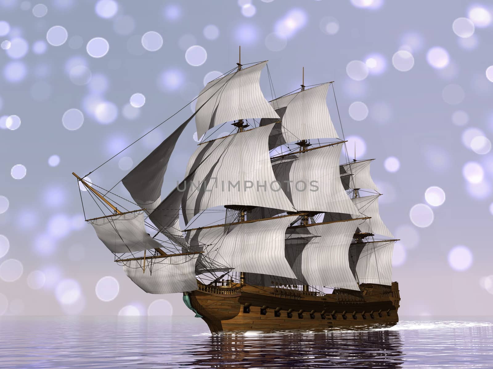 Old merchant ship - 3D render by Elenaphotos21