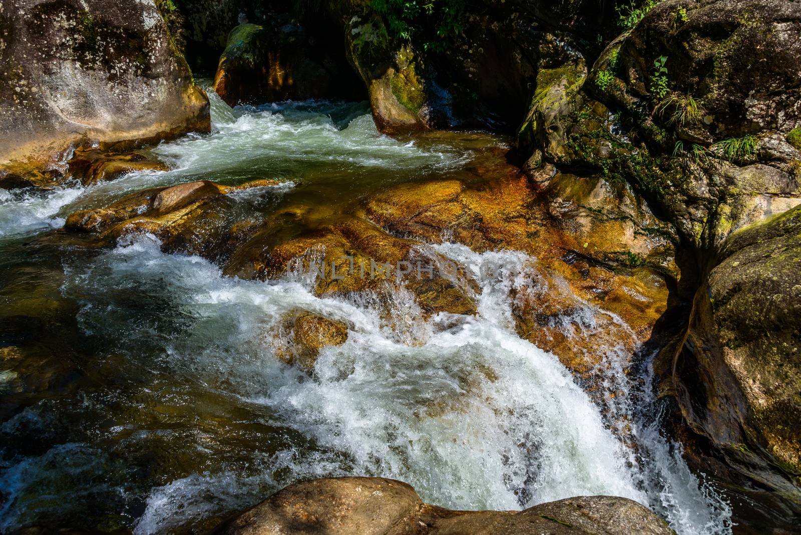 River in Nepal, high speed photography to freeze the motion