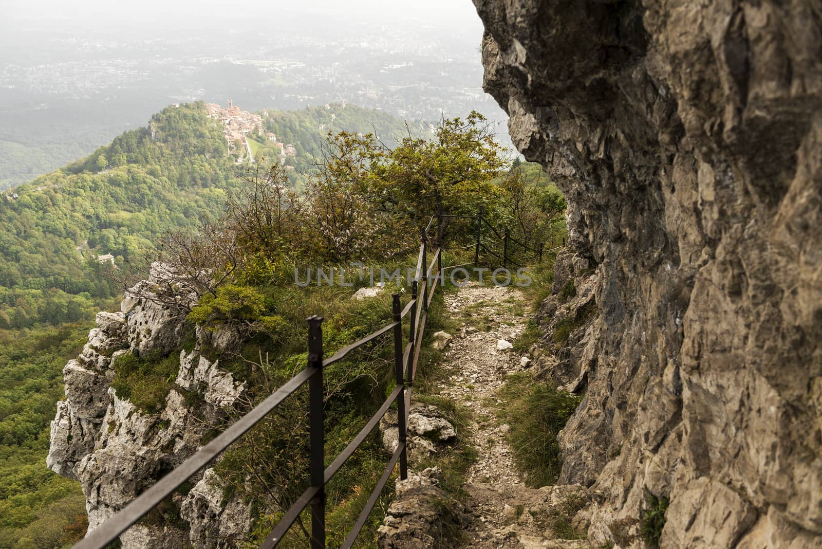 The trail north to the mountain Campo dei Fiori, Varese