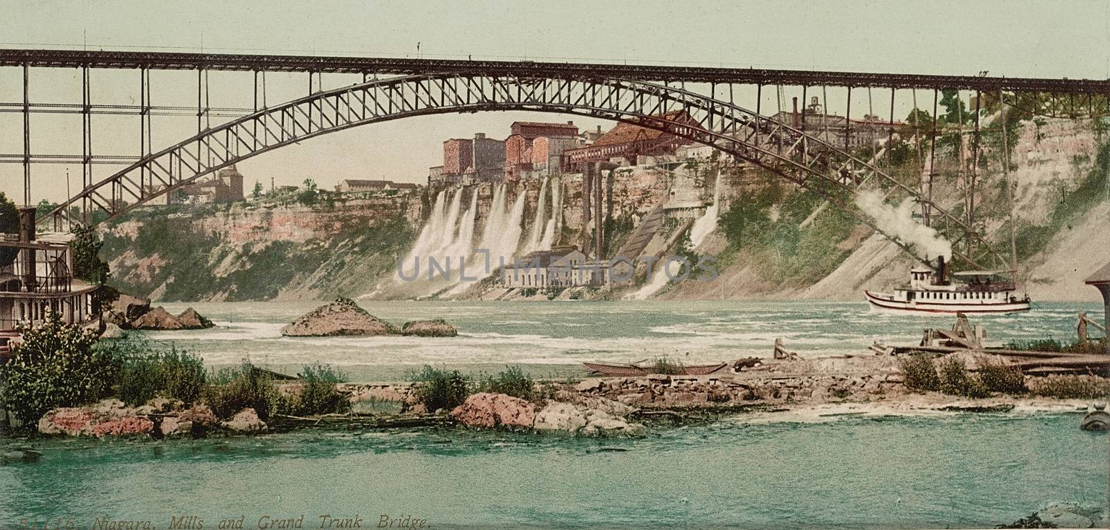 Niagara, mills and Grand Trunk  Bridge