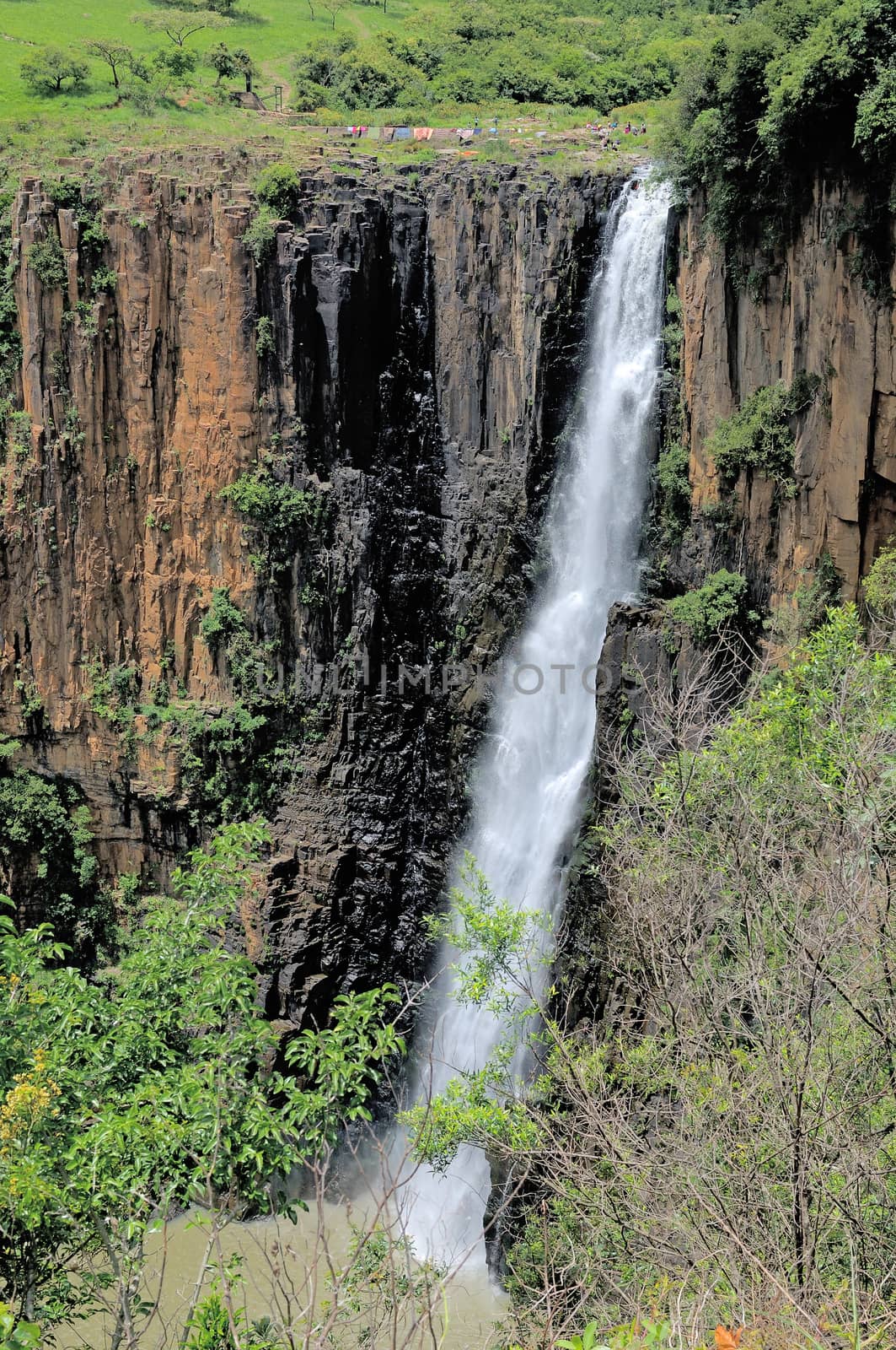 Portrait of the Howick Falls, Kwazulu-Natal, South Africa. 
