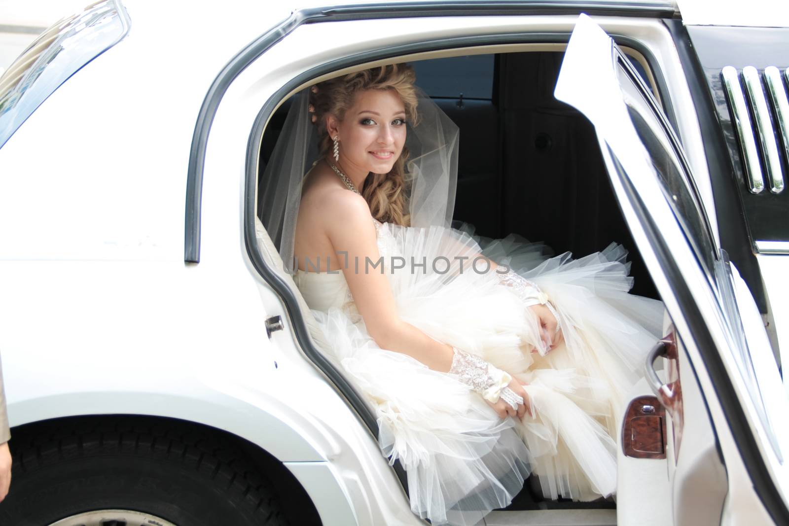 The young beautiful wife in the wedding day