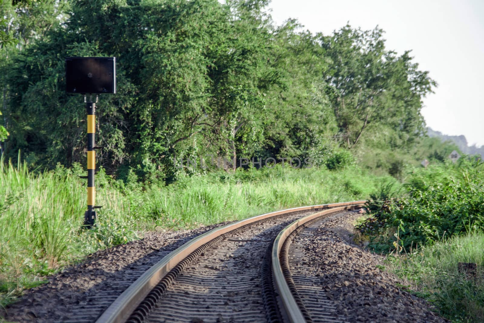 Old railroad going through the rural