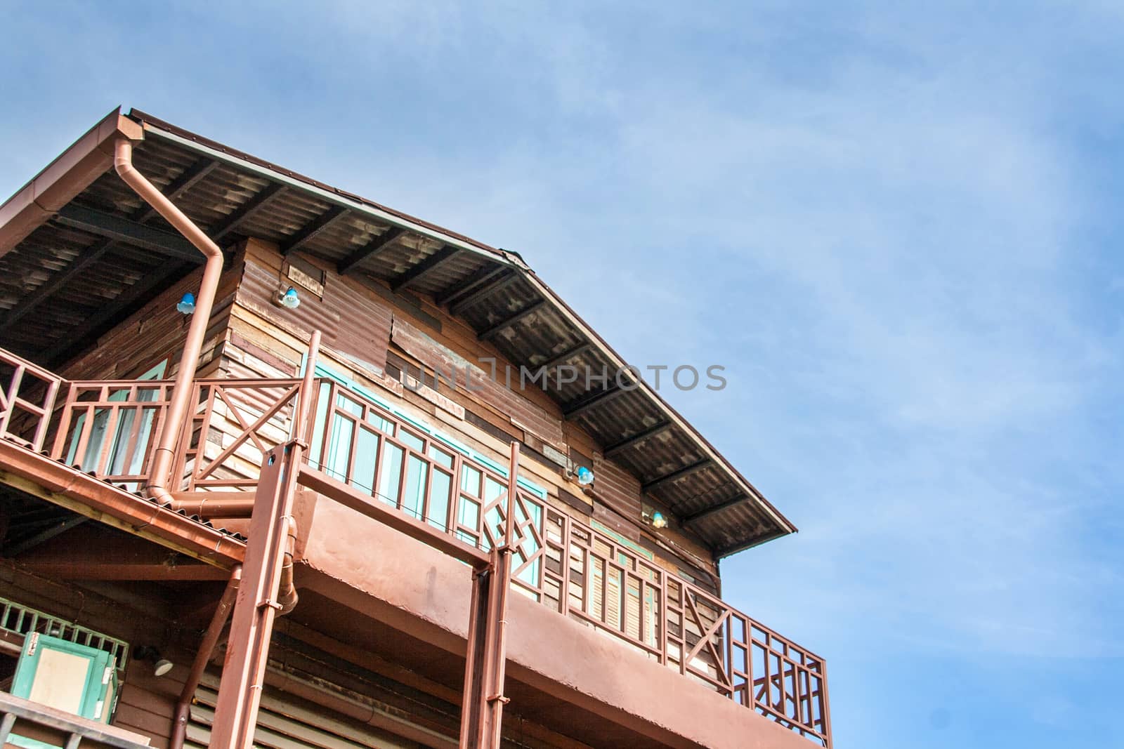 vintage wood house old Thai style  