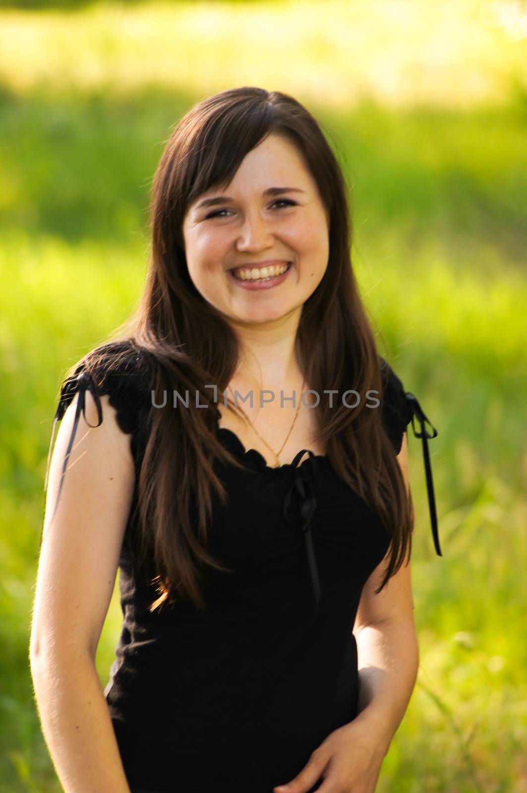 young girl on a walk