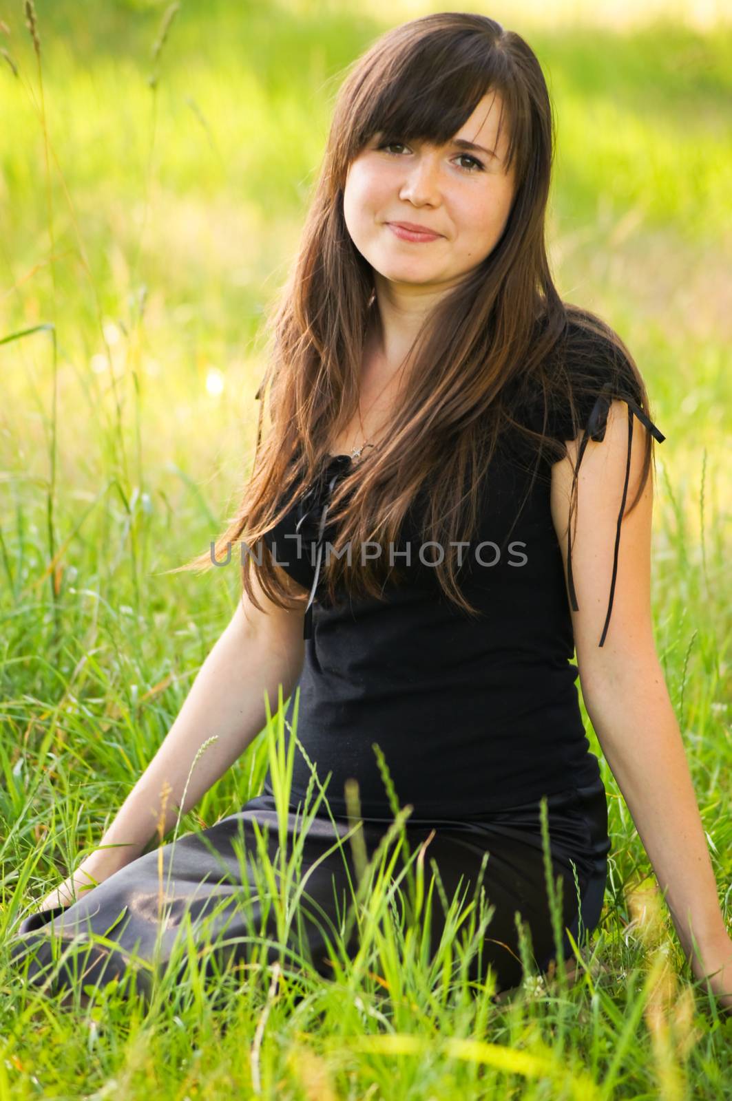 young girl on a walk