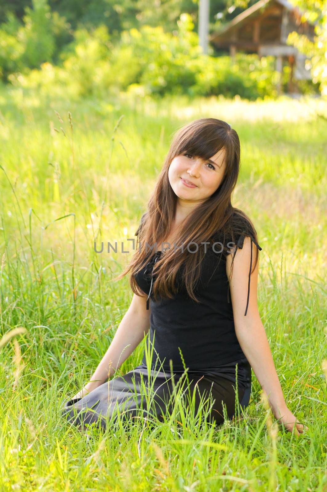 young girl on a walk