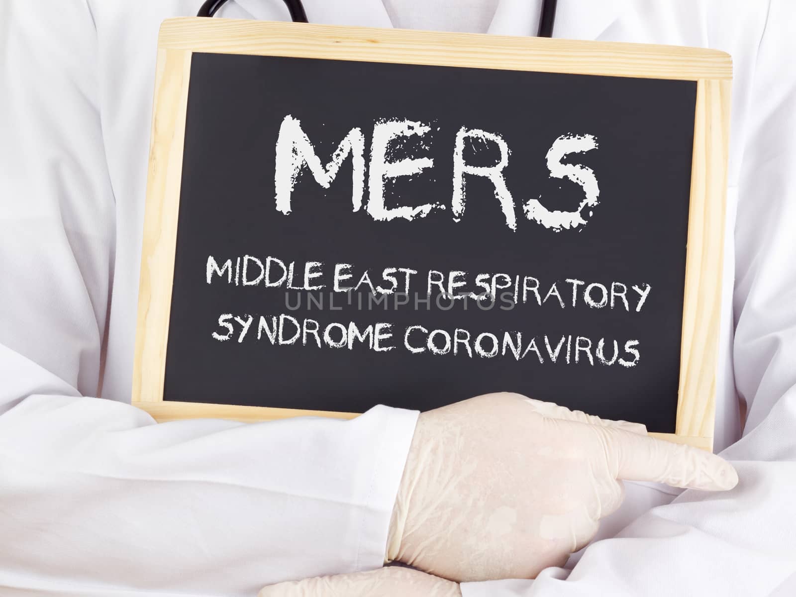 Doctor shows information: MERS by gwolters