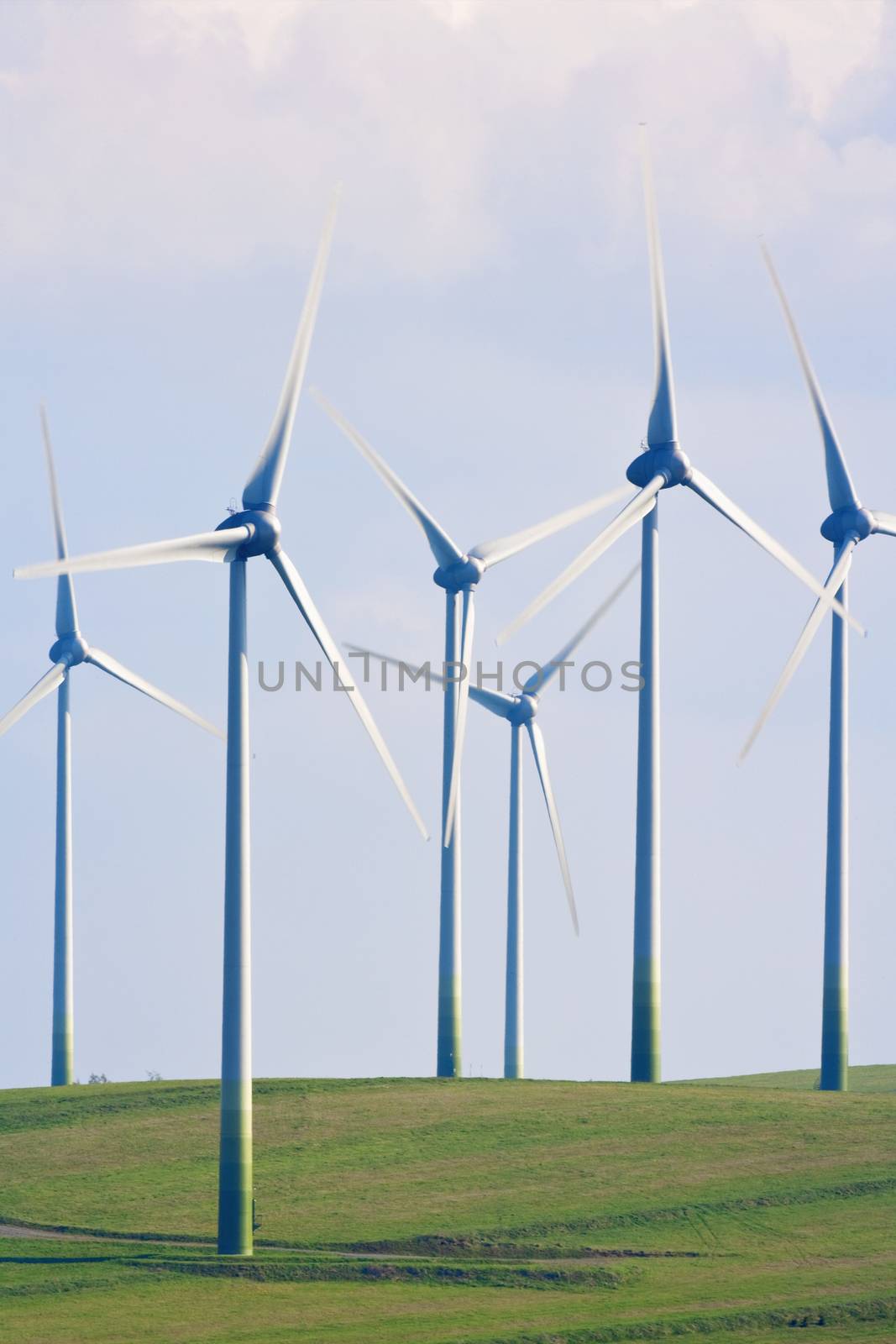 alternative energy - wind turbines farm in czech republic