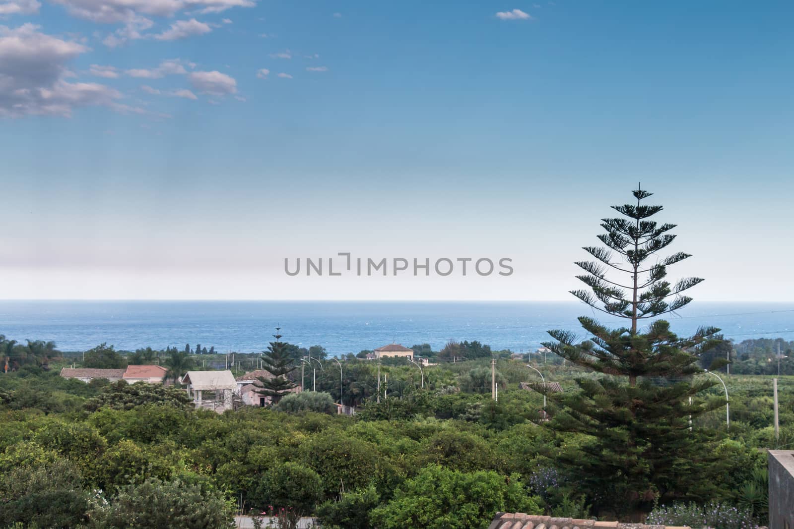 Sicilian Landscape on ionic coast in summer