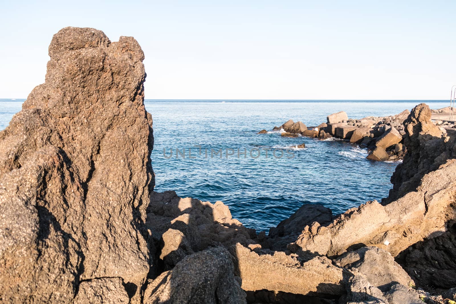 Coastal Scape of oriental Sicily ionian sea