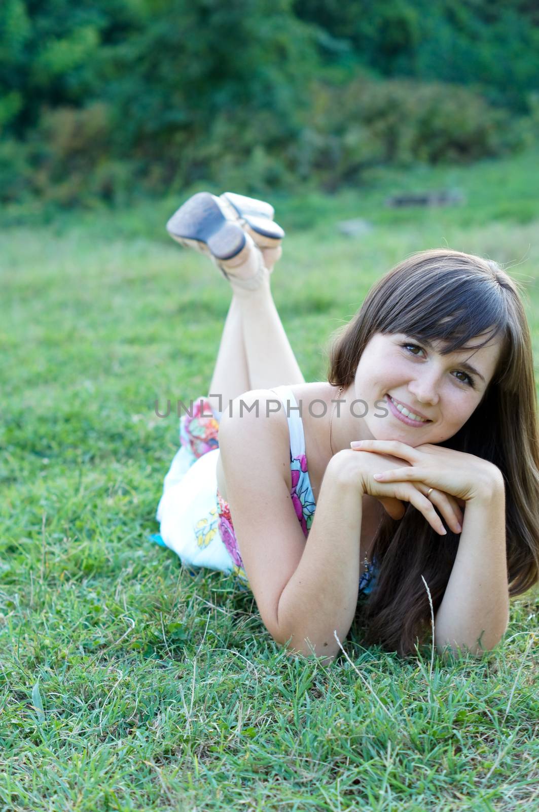 young girl on a walk