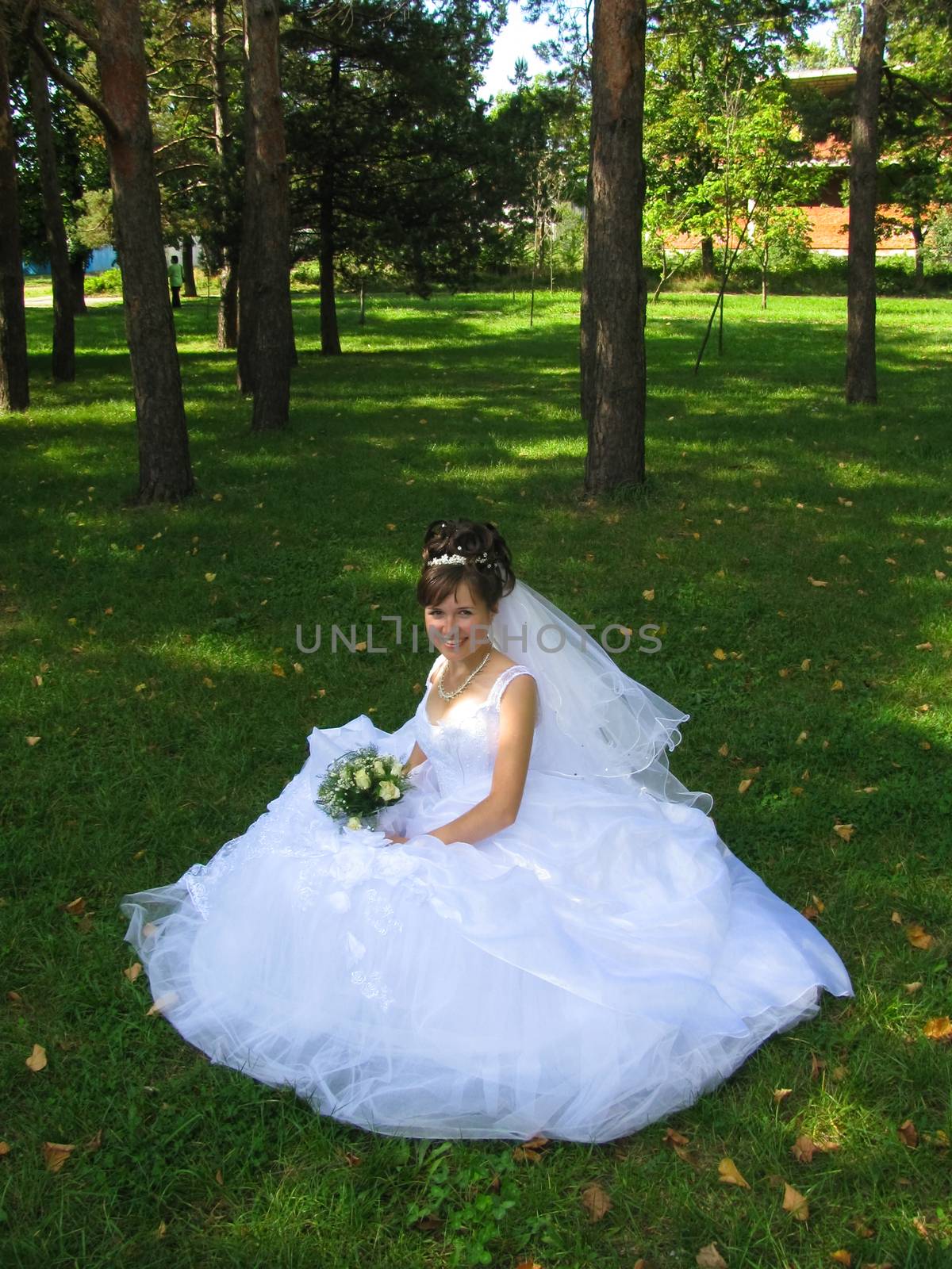 The young beautiful wife in the wedding day