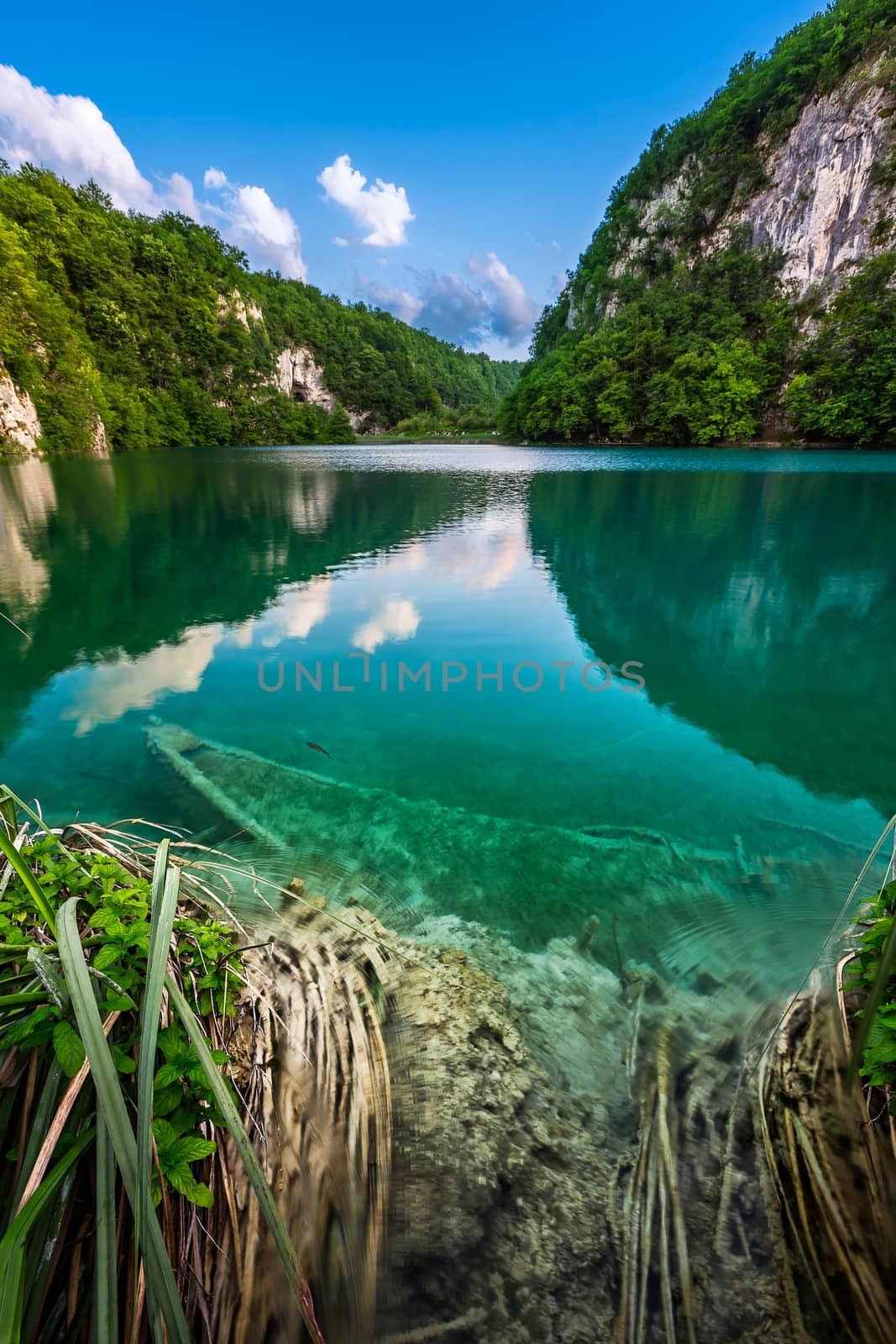 Sunk Boat in Plitvice Lakes National Park in Croatia by anshar