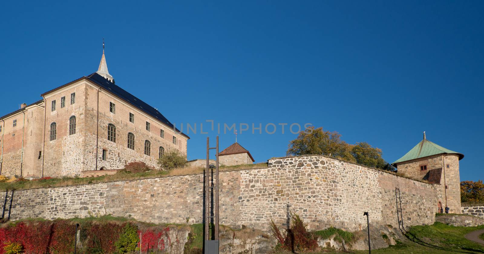 Oslo Akershus Fortress at late autumn