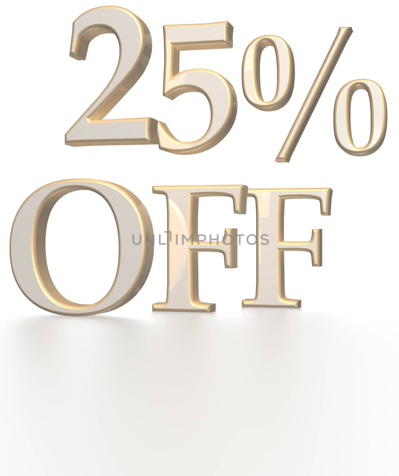 glossy green three-dimensional inscription 25 percent off