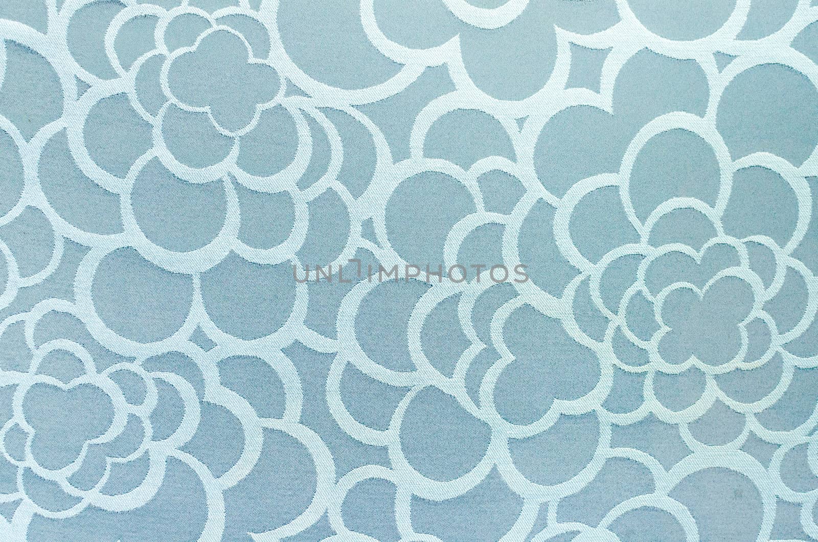 Abstract blue circle fabric texture and background by nopparats