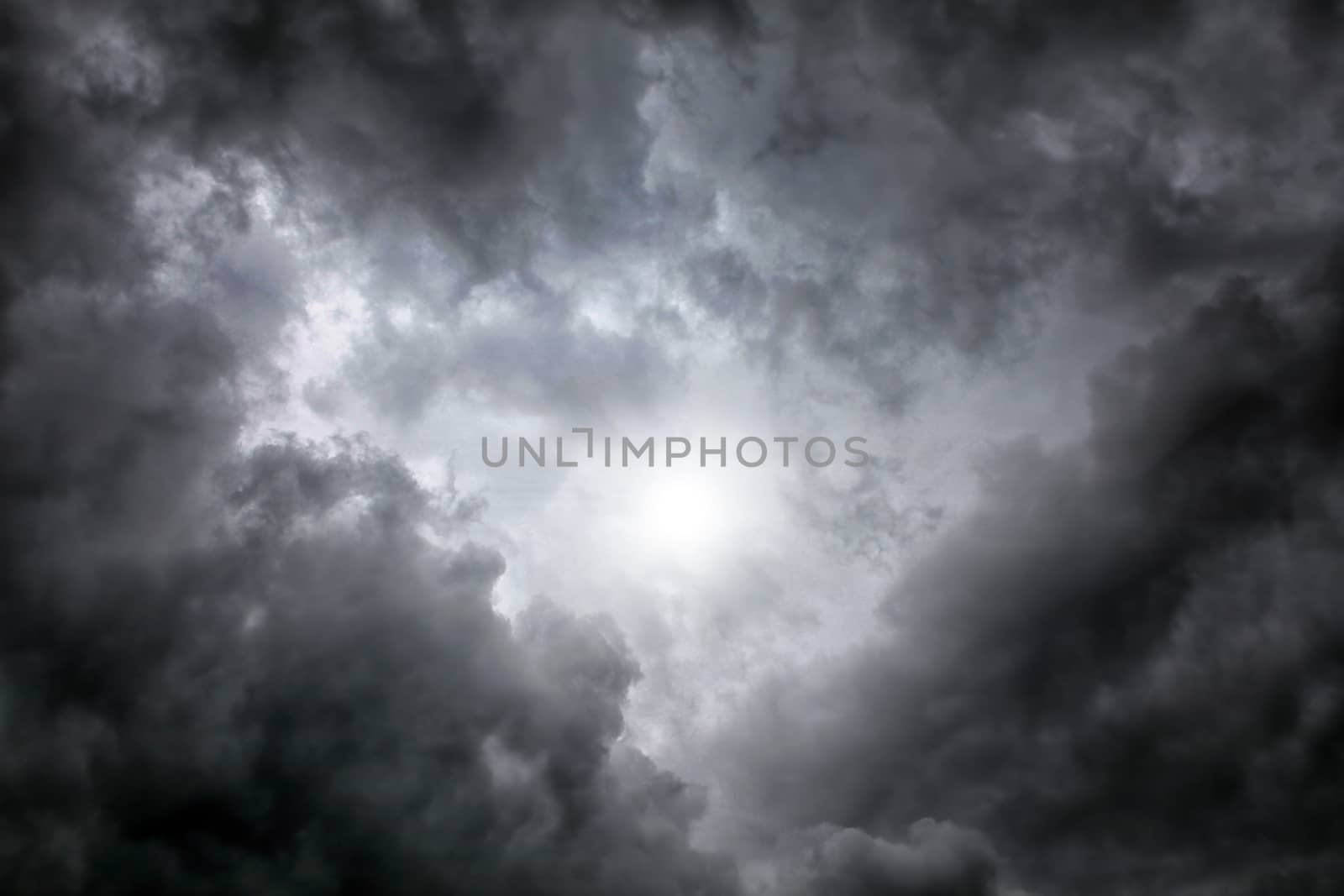 Dramatic Cloudscape Area with the Light in the centre