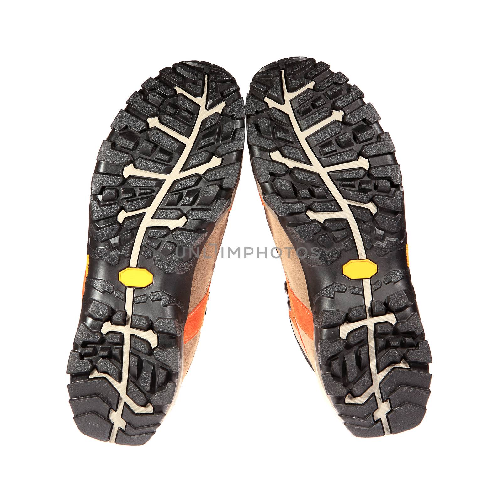 New track sole shoes on a white background, isolated