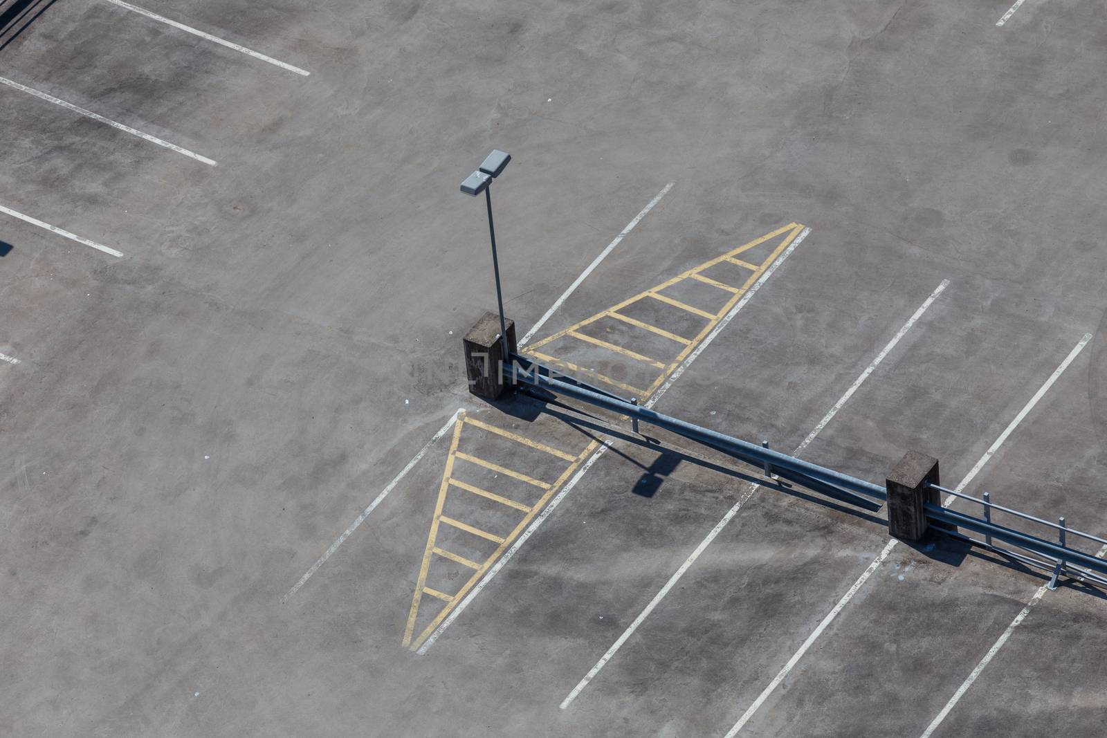 Empty space parking lot - shot from above