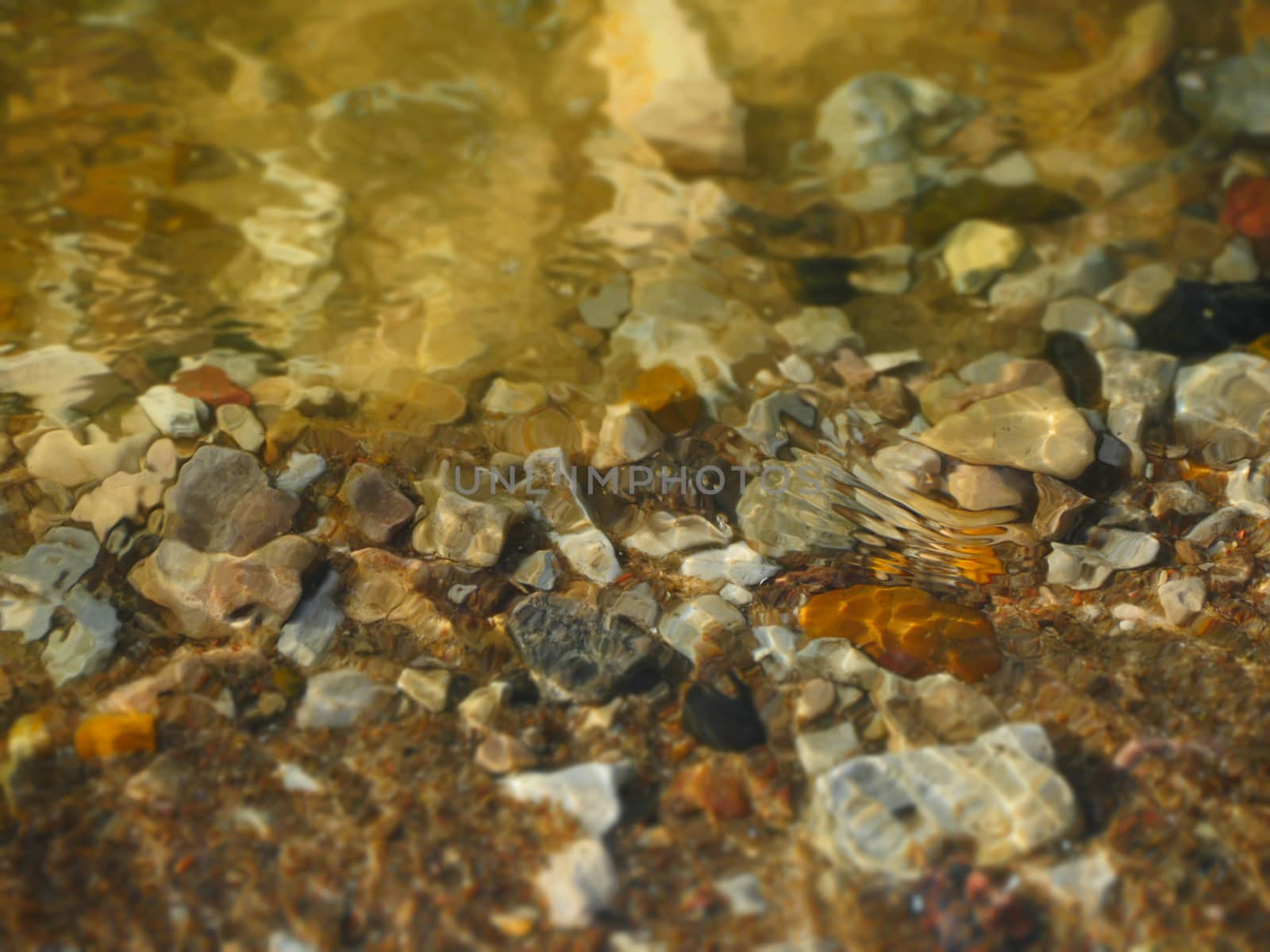 Texture of stones under water in the sea