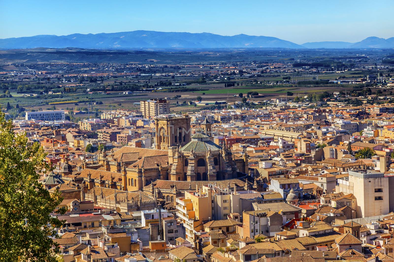 Alhambra Cityscape Cathedral  Granada Andalusia Spain by bill_perry