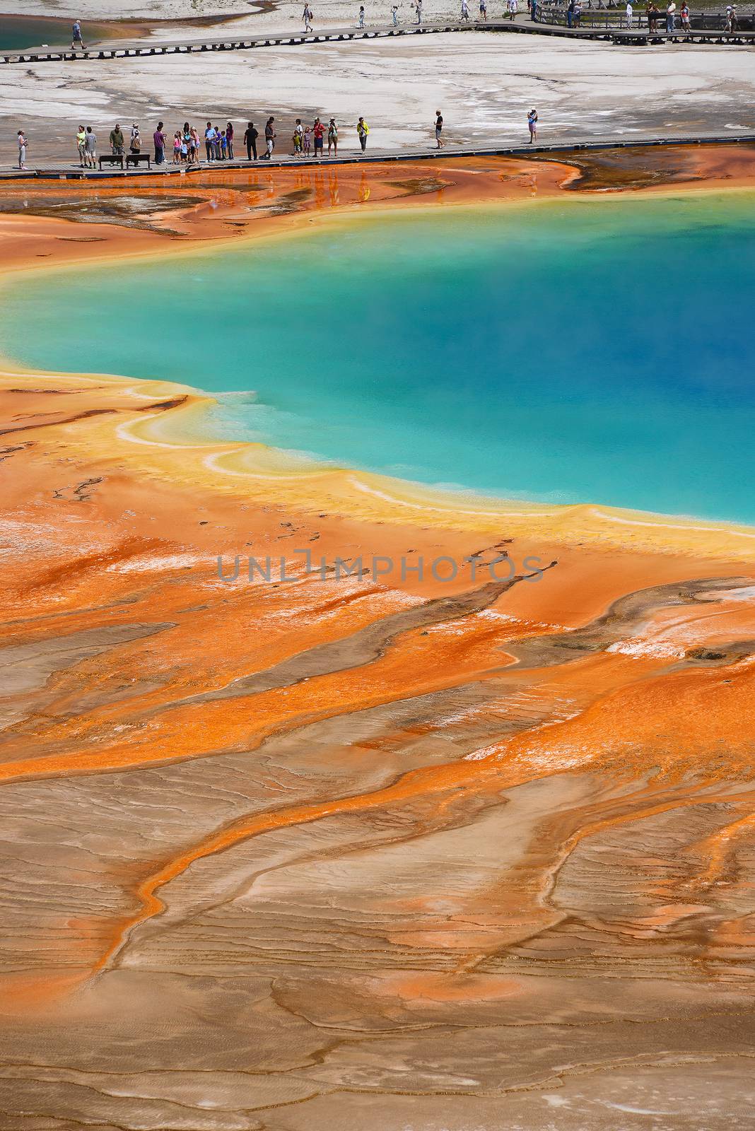 colors of Grand Prismatic Springs at Yellowstone National Park