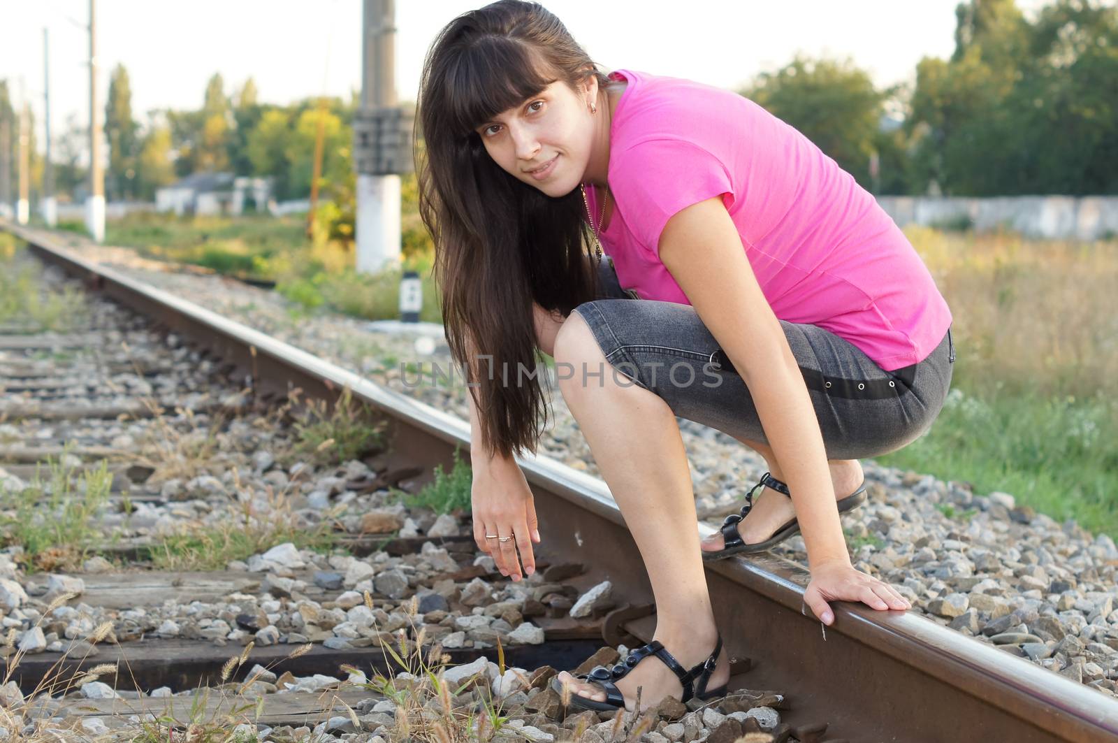 Portrait of a charming and lovely girl