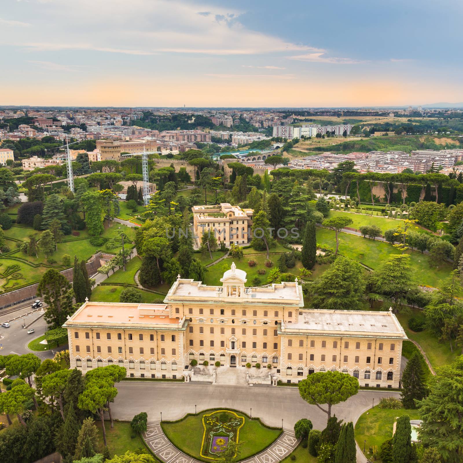 Vatican Gardens - famous ornamental park area in Rome, Italy