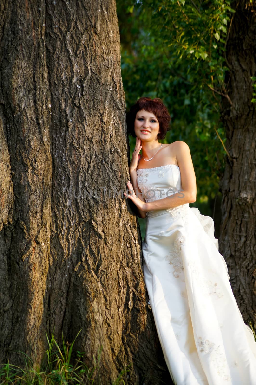 Pretty girl in a wedding dress