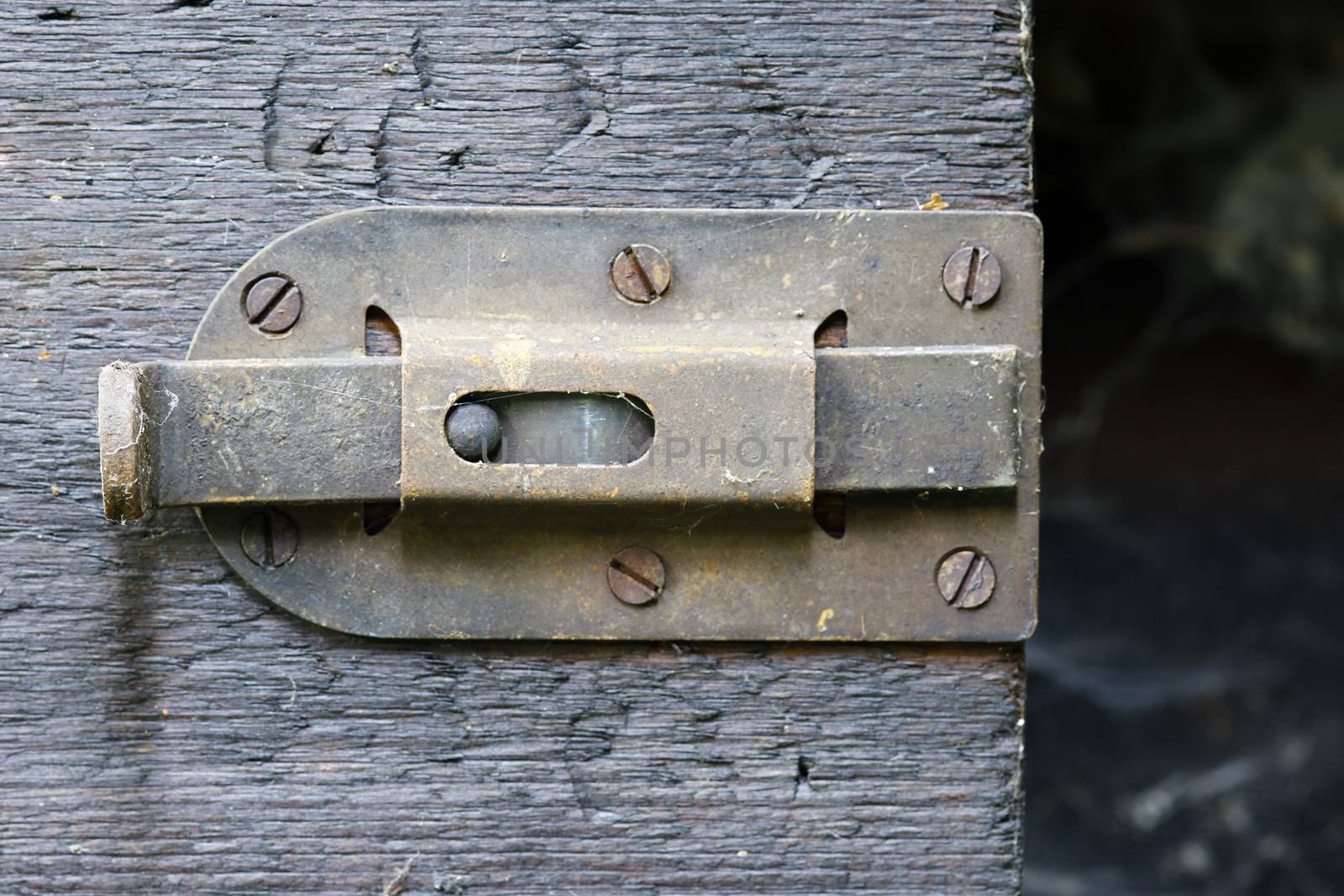 Detail - macro - of the old and rusty latch