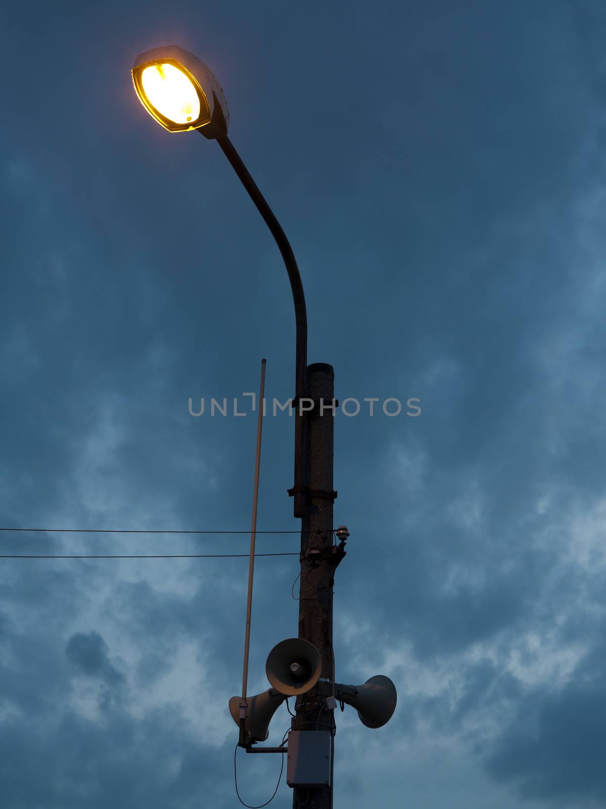 Detail of the street lighting - street lighting lamp