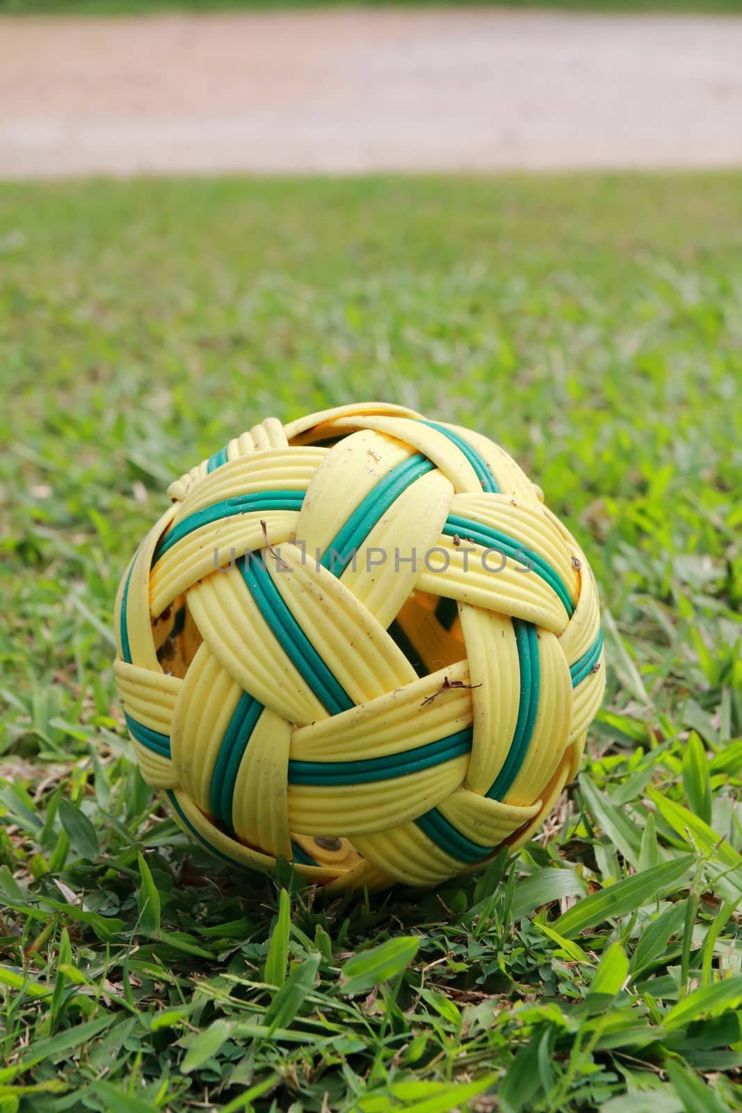 rattan ball on grassland by kaidevil