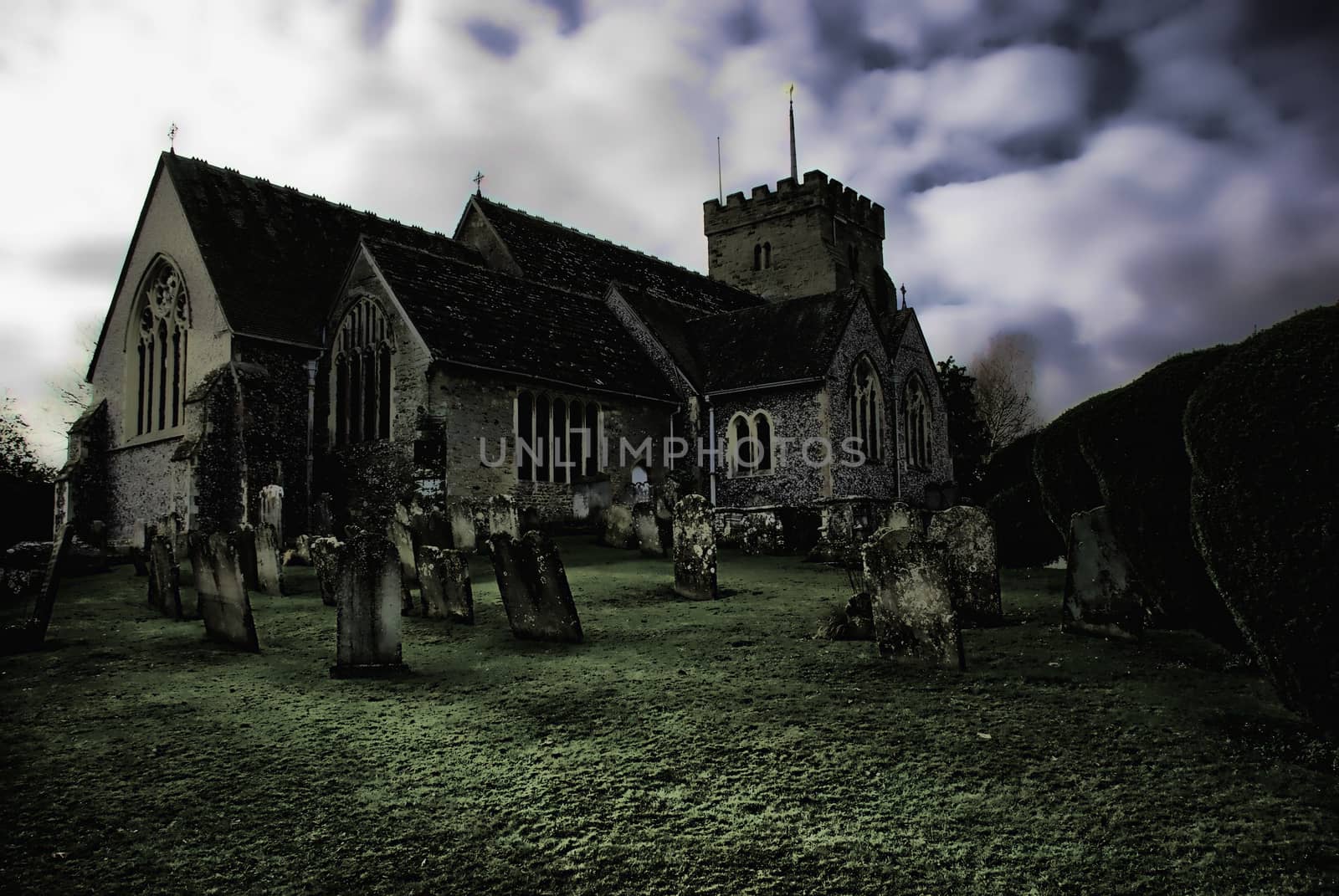 a ghostly church by potts312