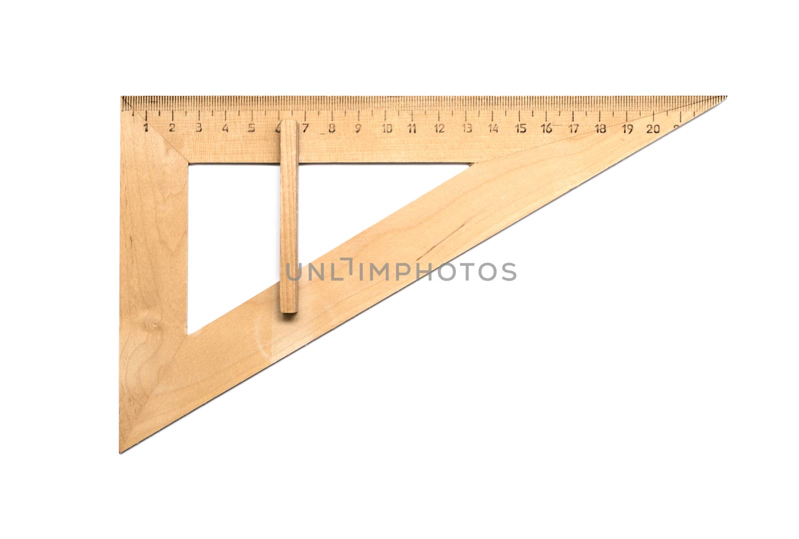 Triangle wooden isolated on white background