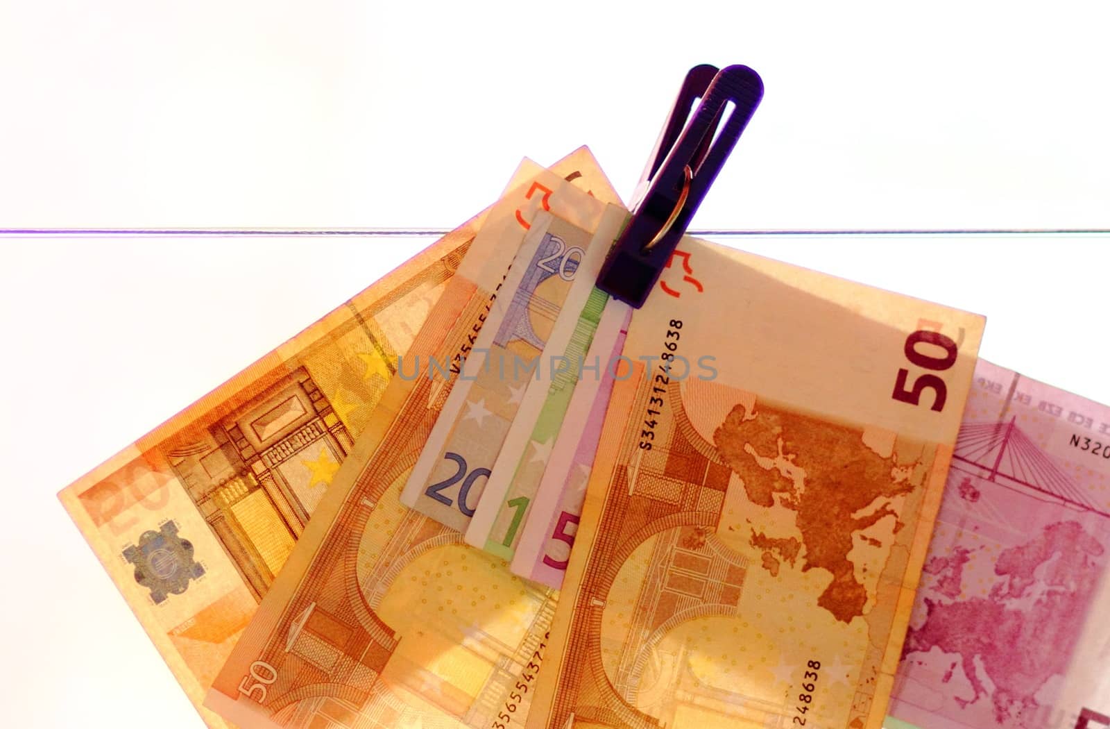 New Year 2015 lined with euro banknotes