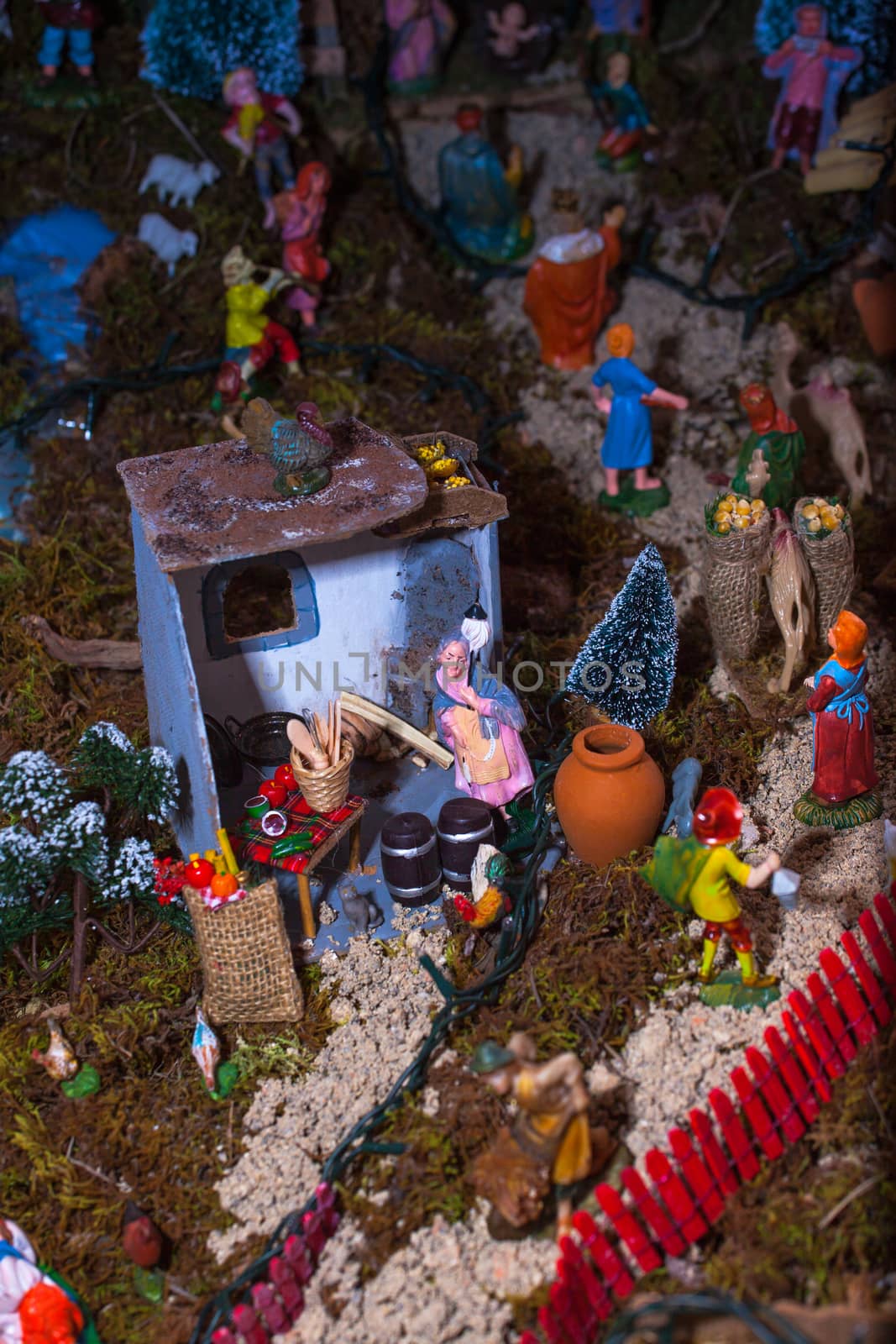 View of nativity scene, in Italian called Presepe