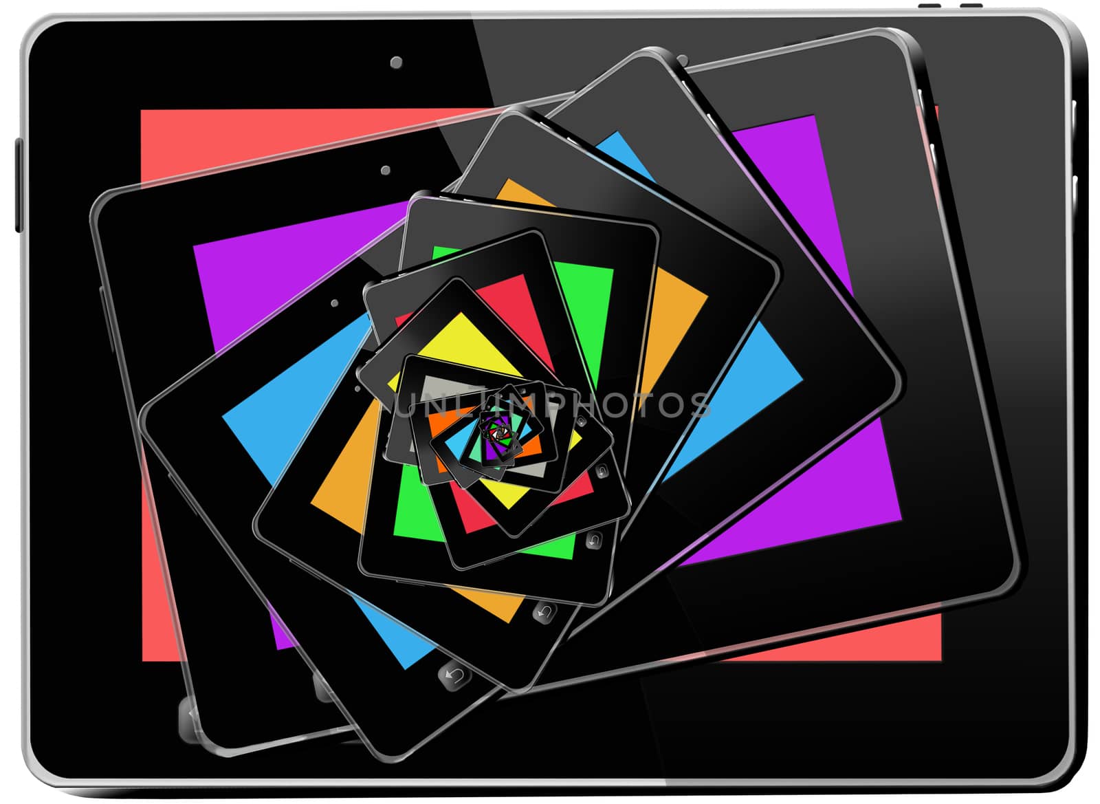 kaleidoscope from multi-colored tablets by alexmak