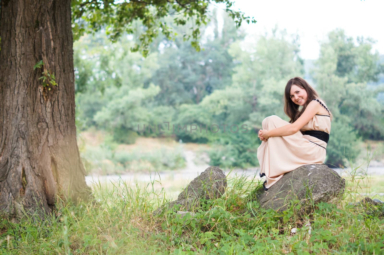 Portrait of a charming and lovely girl