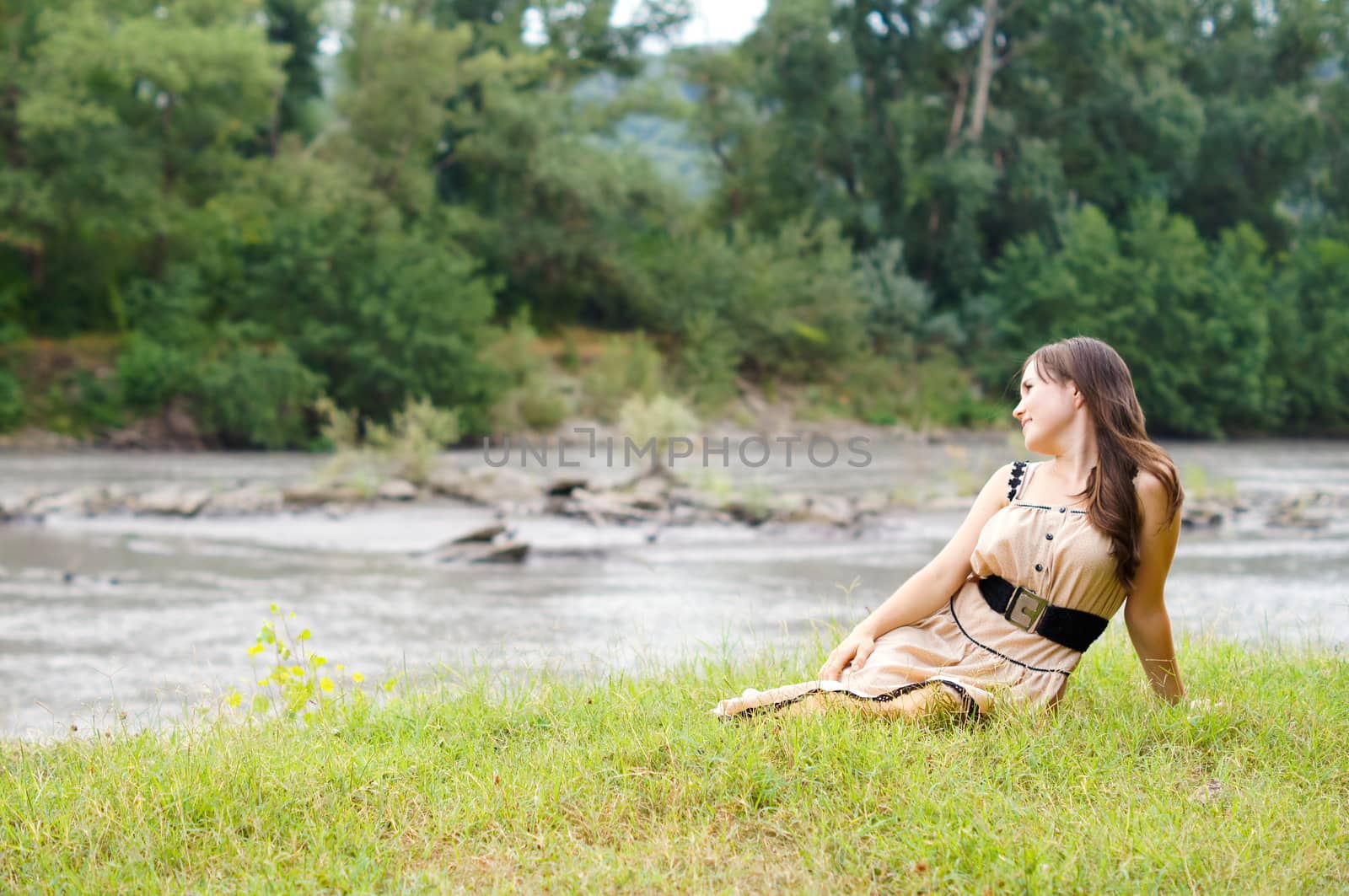 Portrait of a charming and lovely girl