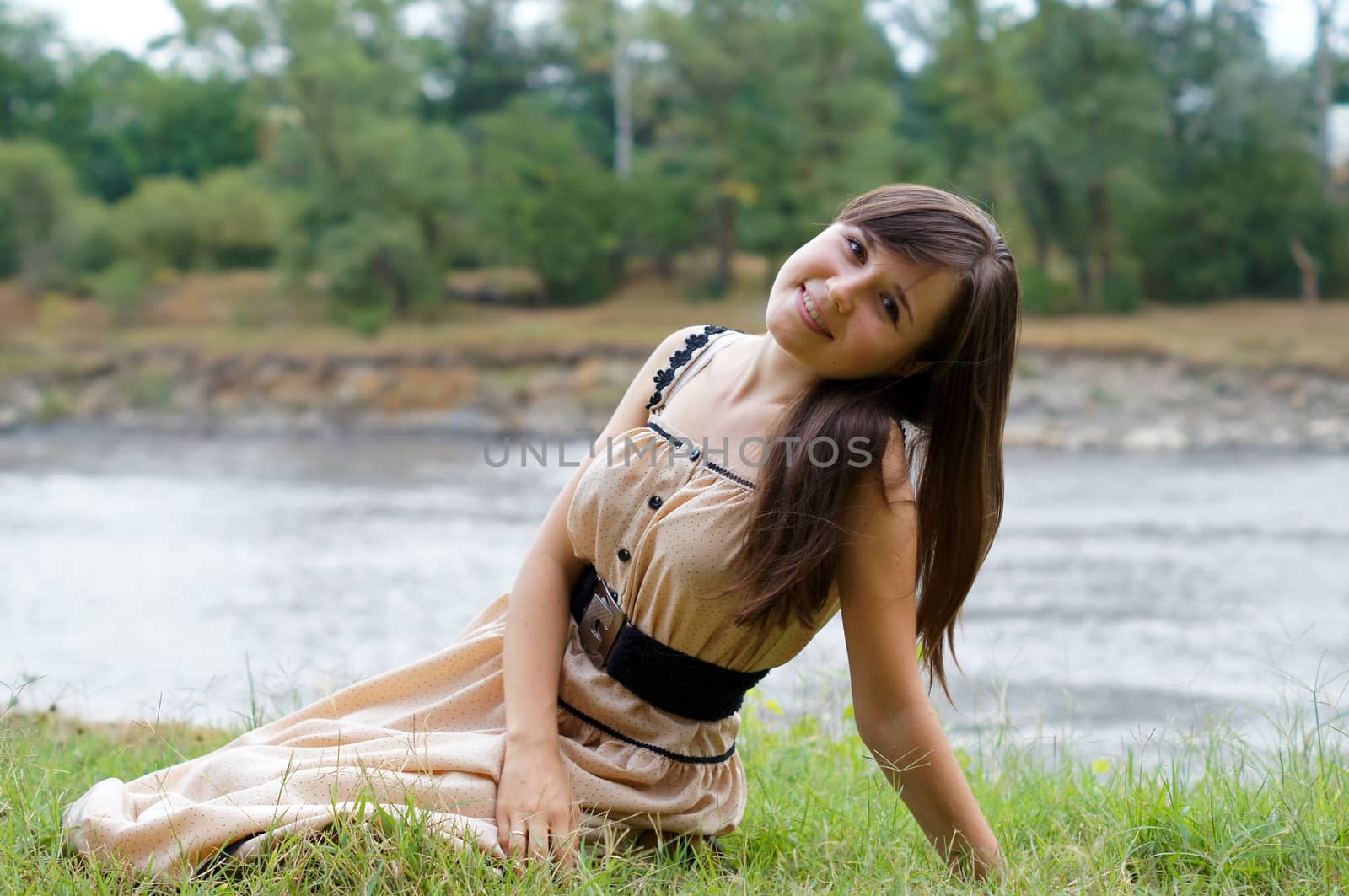 Portrait of a charming and lovely girl