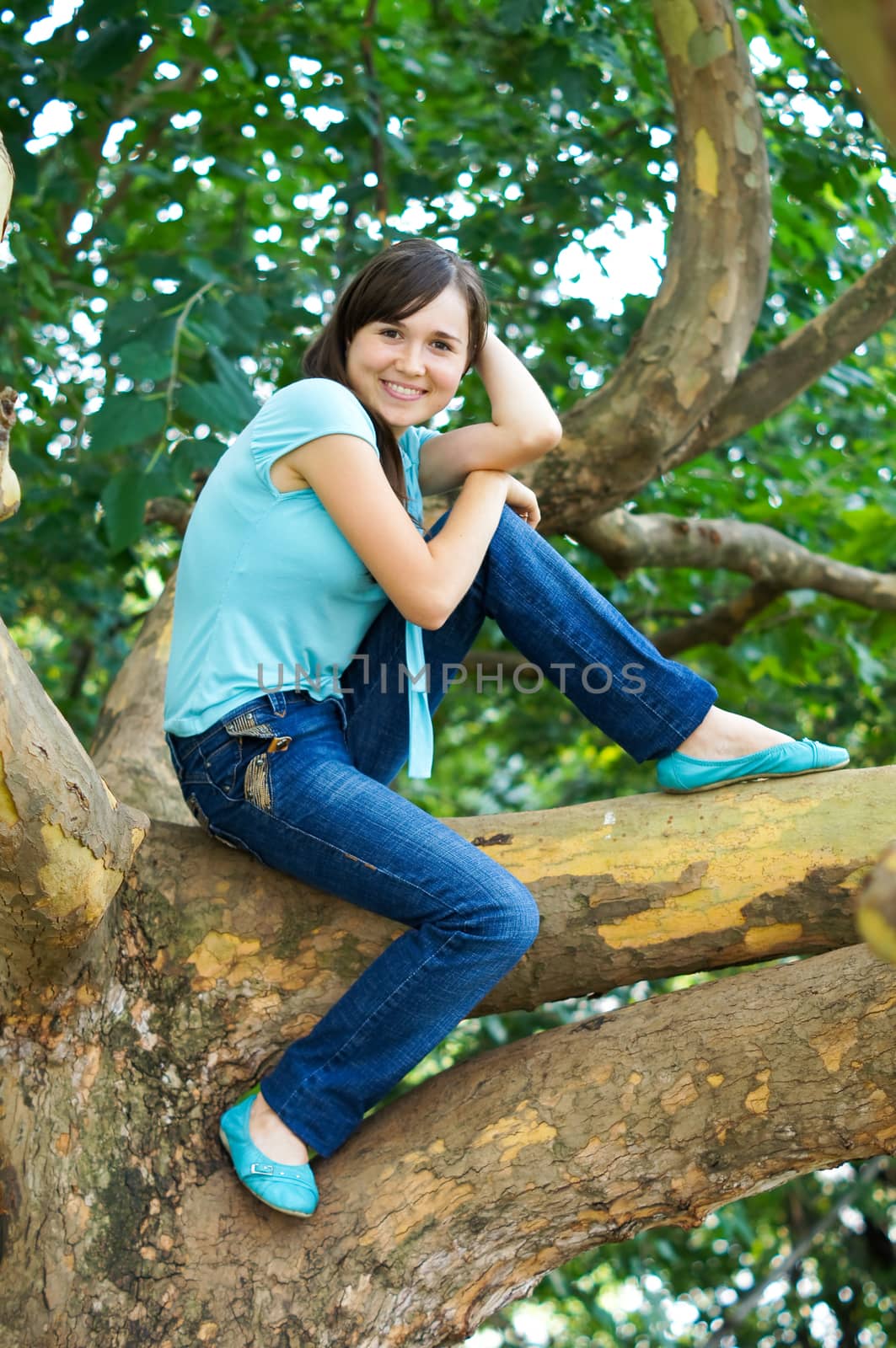 Portrait of a charming and lovely girl