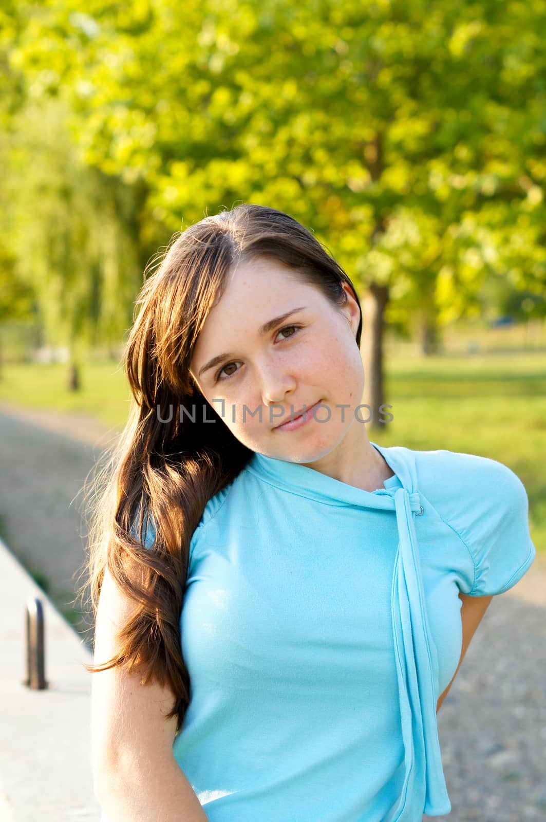 Portrait of a charming and lovely girl