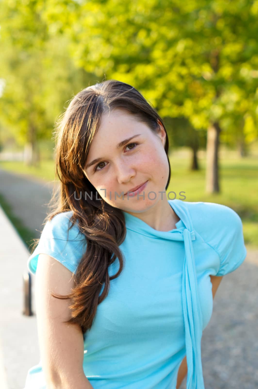 Portrait of a charming and lovely girl