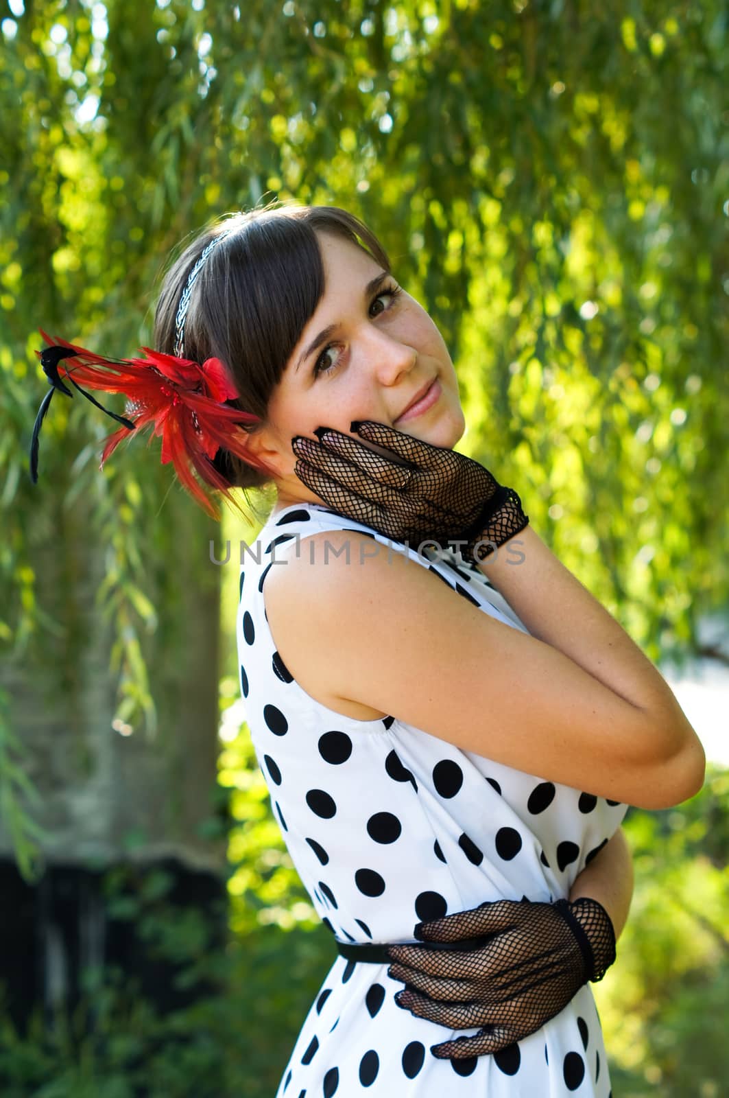 Portrait of a charming and lovely girl