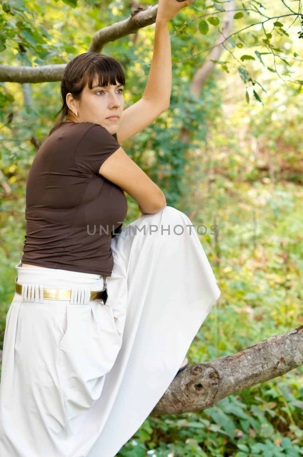Portrait of a charming and lovely girl